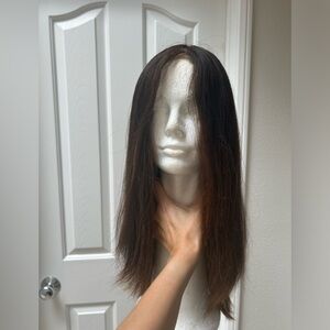 Front lace human hair wig